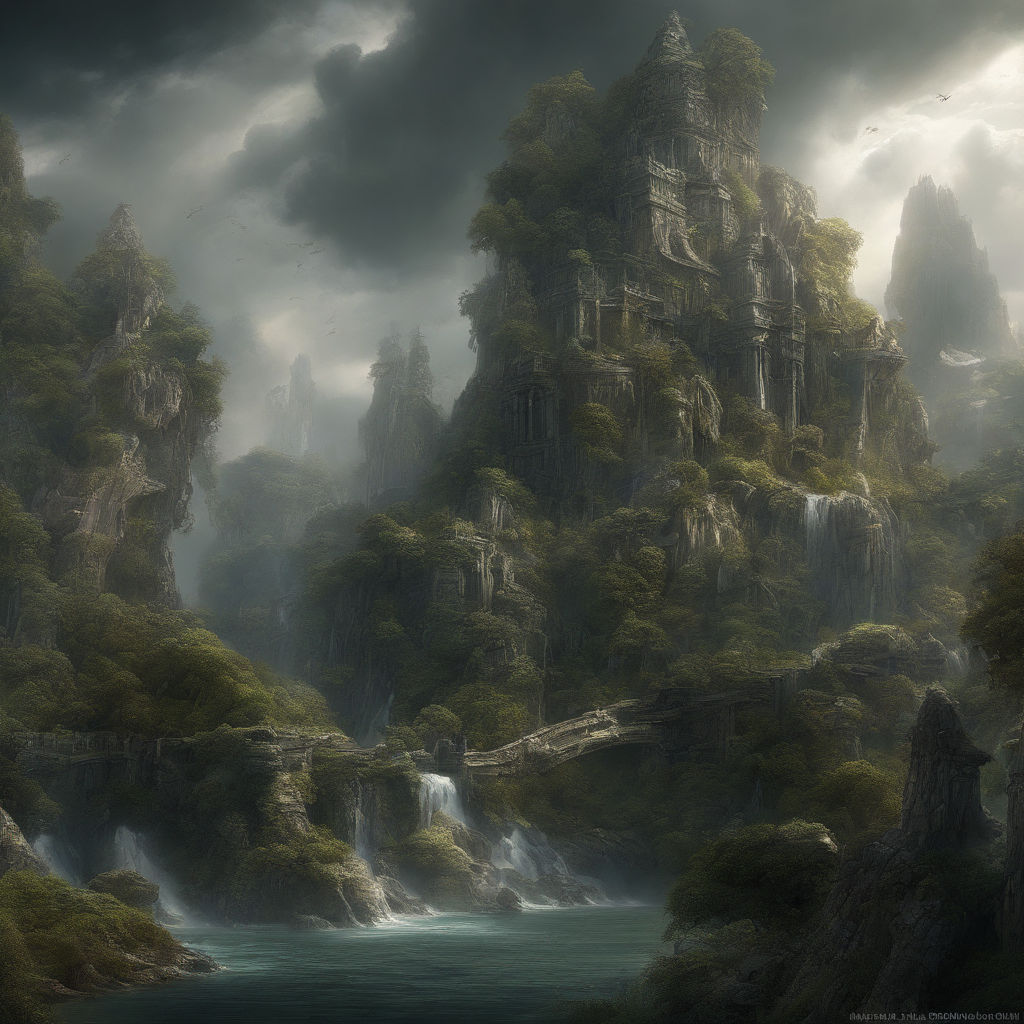 dark fantasy landscape art