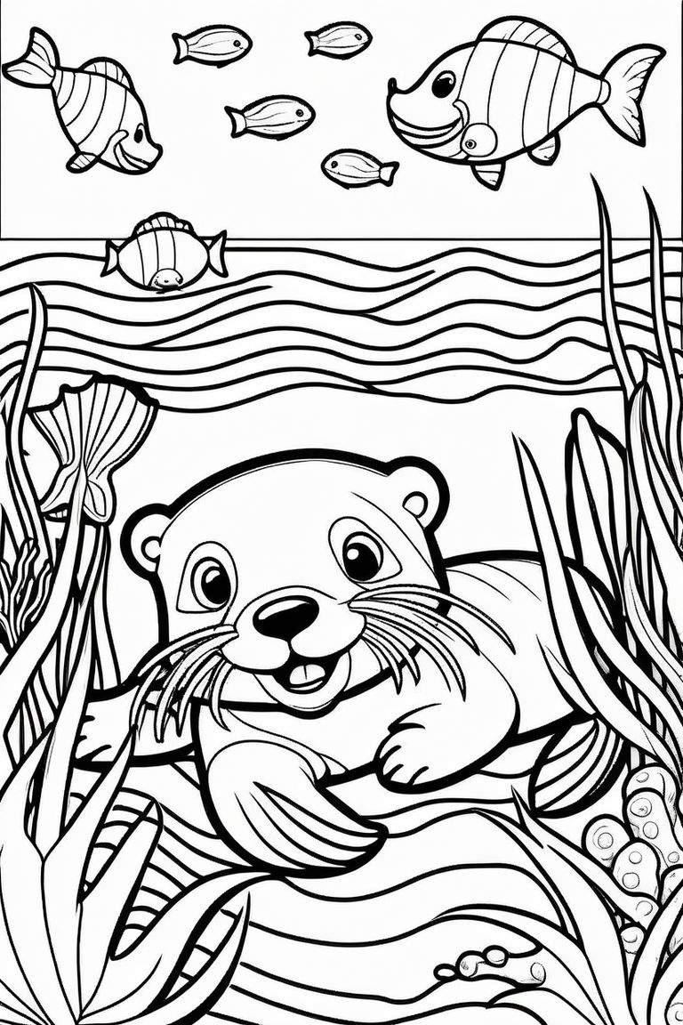 Significant Otter - An Adult Color By Number Coloring Book- BLACK  BACKGROUND Mosaic Stained Glass Coloring Book of Cute Sea Otters: Featuring  Zen