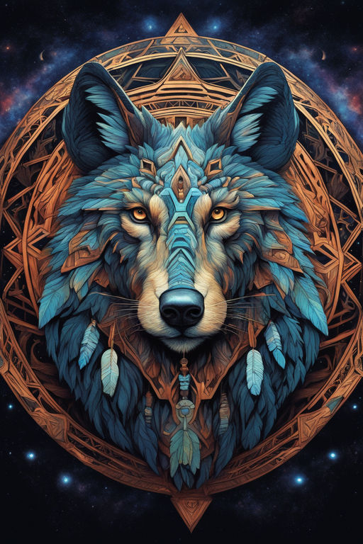 native american wolf art wallpaper