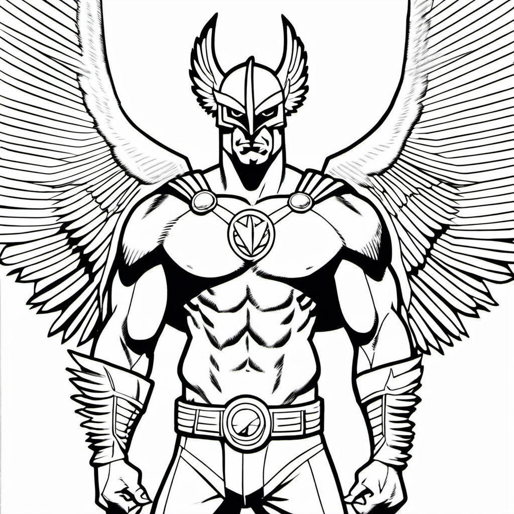 hawkman coloring pages