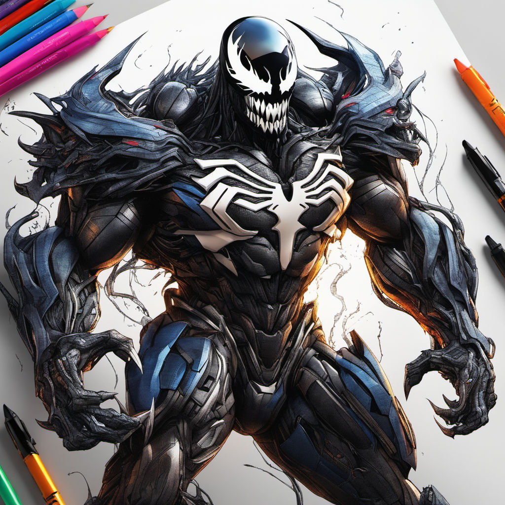 how to draw venom