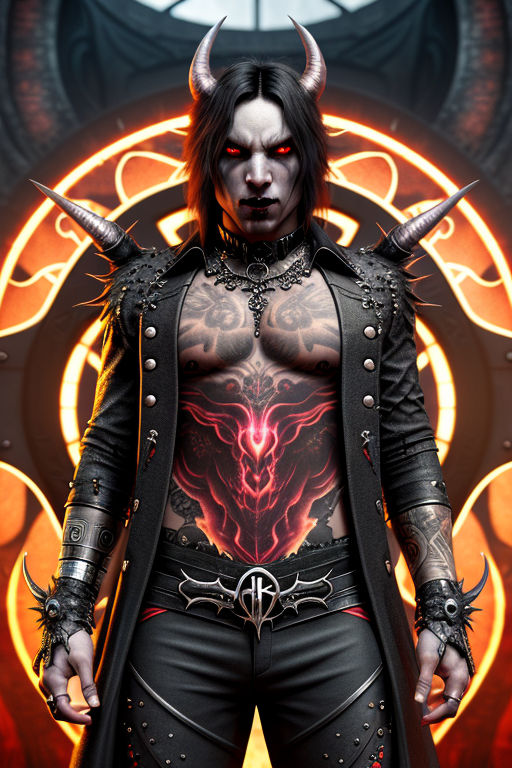 Cyberpunk Metallic Chrome Tattoo Biker Tattoo Demon Lucifer Chaos Gothic  (Epic) Royo) - Playground