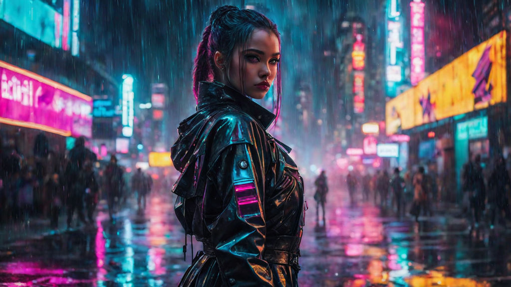 A Hard Rain  Cyberpunk aesthetic, Samurai wallpaper, Cyberpunk art