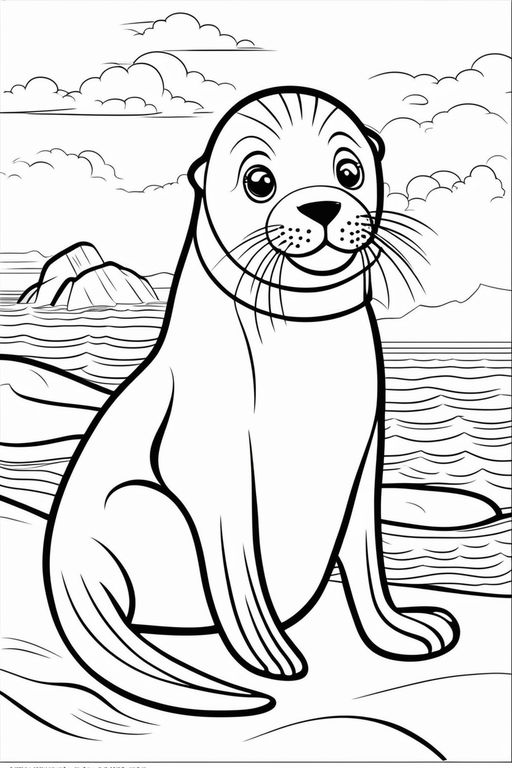 cartoon ocean animals coloring pages