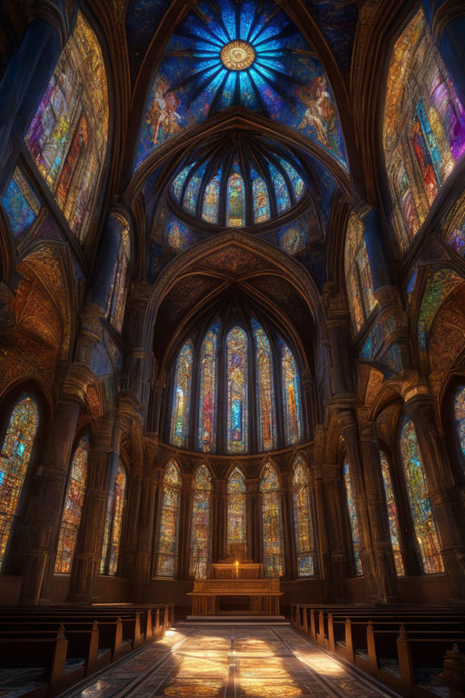 gothic cathedrals stained glass windows