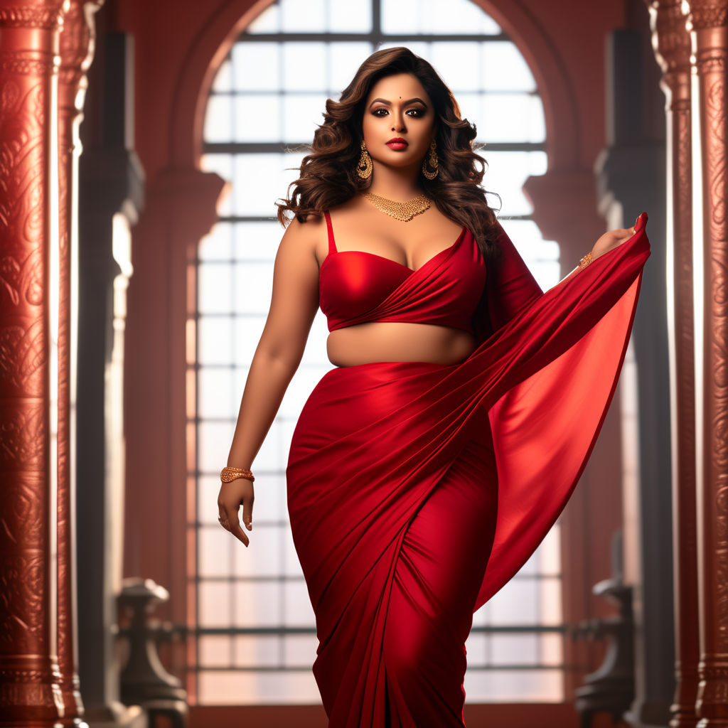 Sultry plus size well endowed full figured size 44 Bengali woman