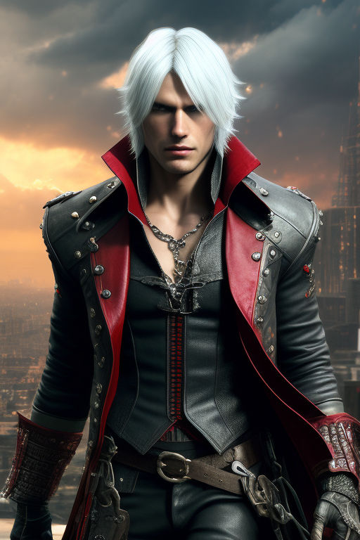 dante devil may cry 5 white hair