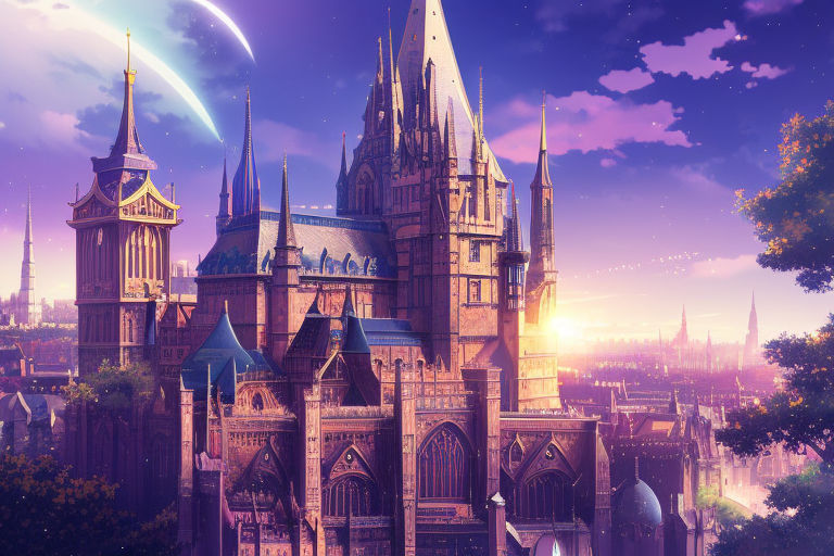Anime Castle, art, manga, game, sky, fantasy, green, anime, castle, blue,  HD wallpaper | Peakpx