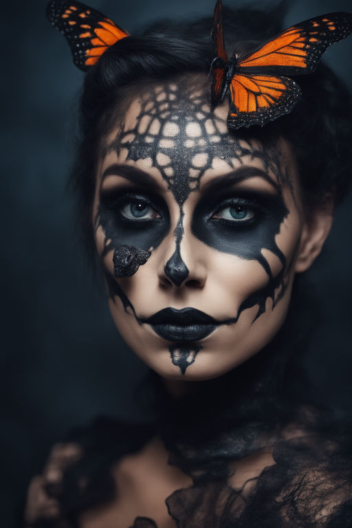 skeleton face paint women