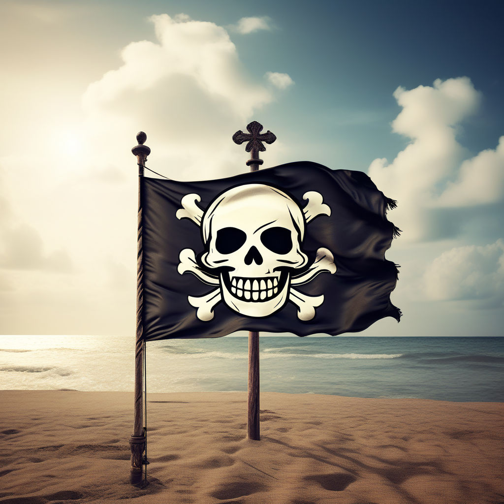 a pirate flag on front - Playground
