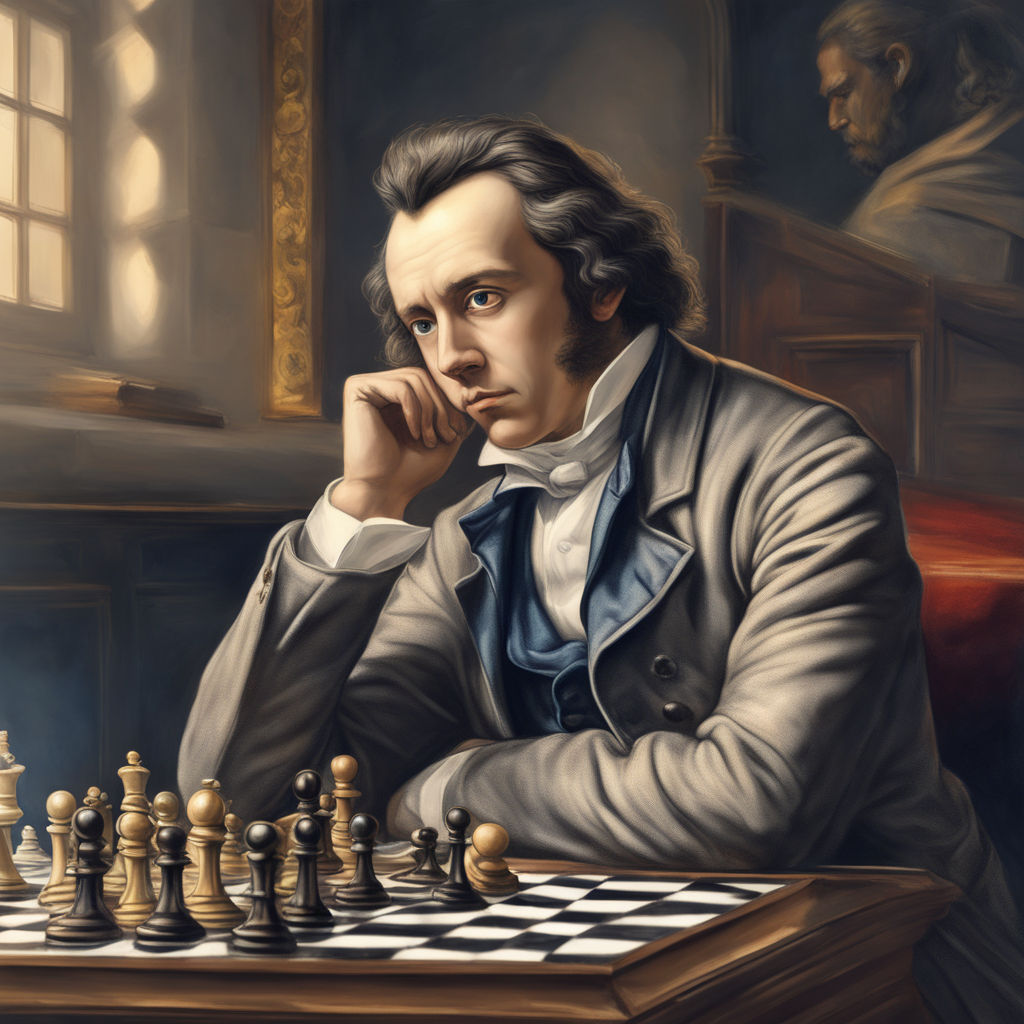 Portrait of chess player paul morphy, 1800s