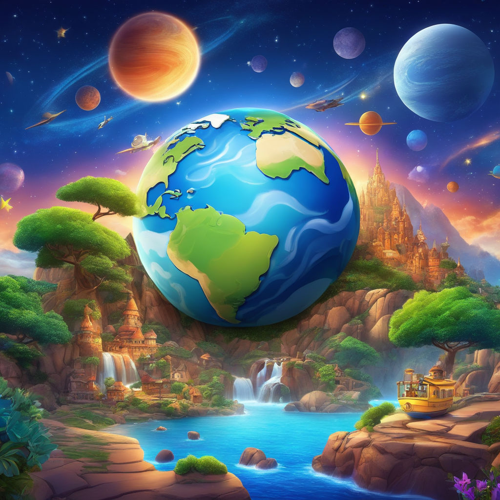 Beautiful girl hugging earth globe with nature elements 5922278 Vector Art  at Vecteezy