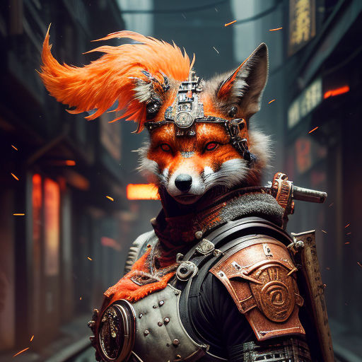 ArtStation - The Warrior Fox (Furry)