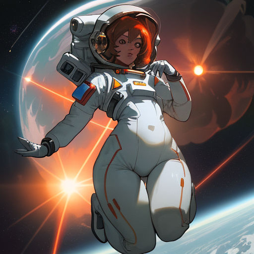 anime space suit explode