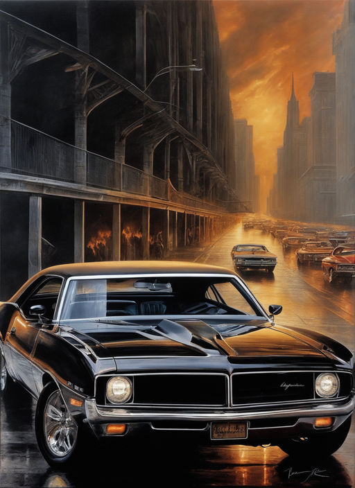 pencil drawings of muscle cars