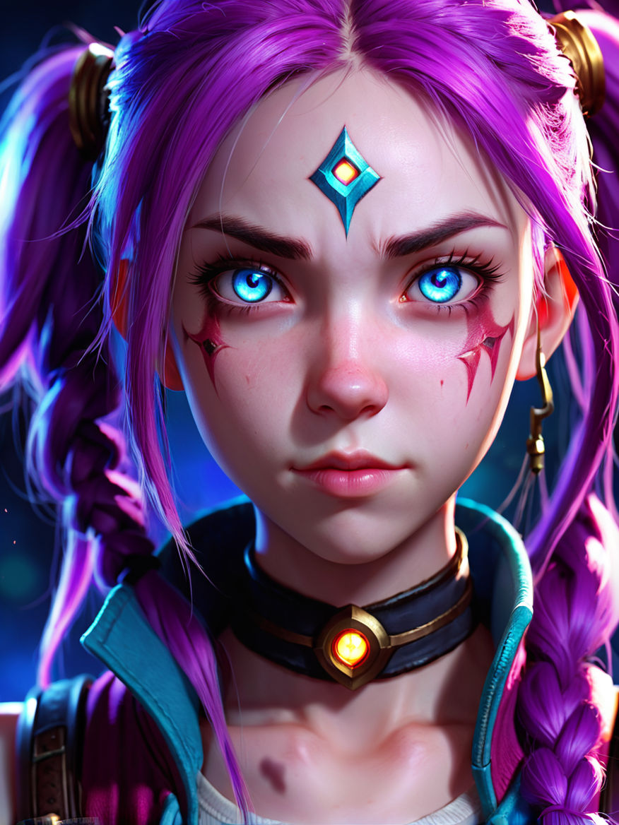 Download Jinx Arcane Stretching Smile Wallpaper