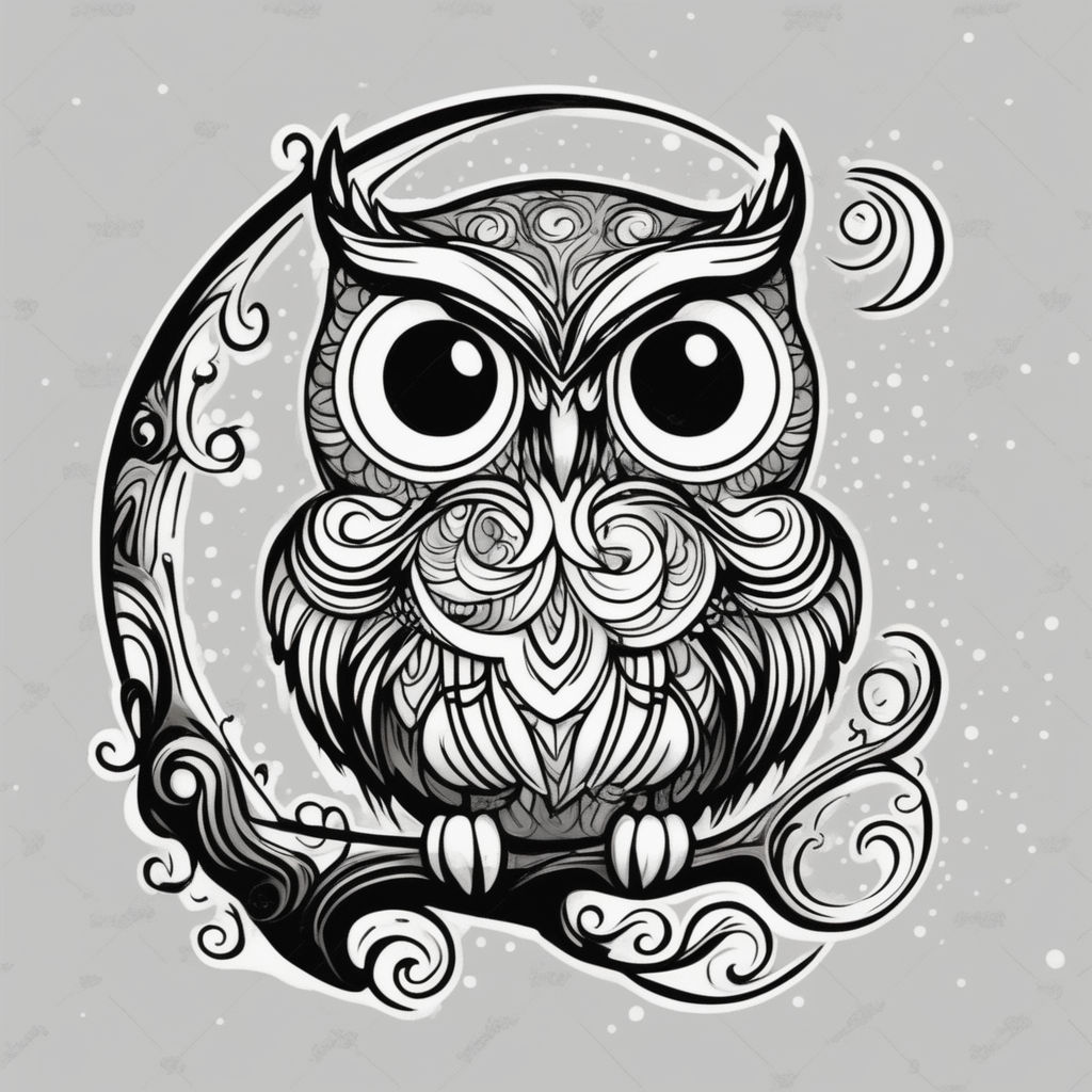 cool owl designs to draw