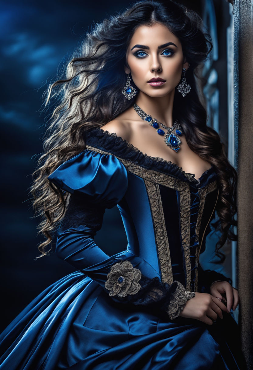 blue gothic victorian dresses