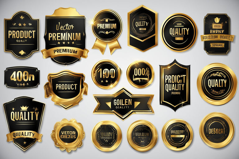 Top no. 1 best seller premium quality. Simple Flat Gold luxury elegant,  template for icon, logo, label, sticker, emblem, symbol, sign, seal, frame,  stamp, certificate, Vector Illustration. Stock Vector