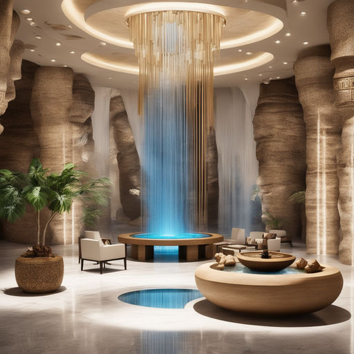 Futuristic magical modern luxury space spa interior - Playground