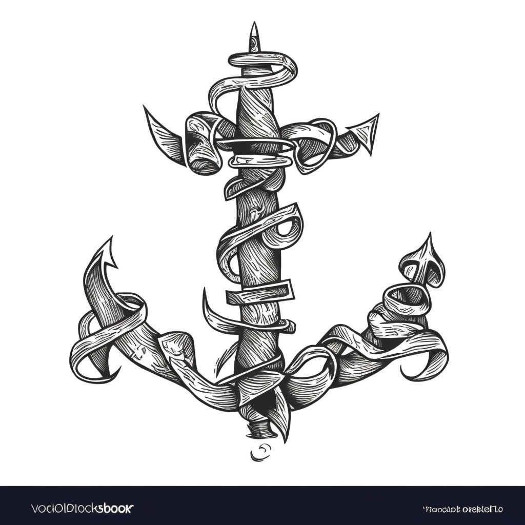 170 Drawing Of A Anchor Tattoo Outline Illustrations RoyaltyFree Vector  Graphics  Clip Art  iStock