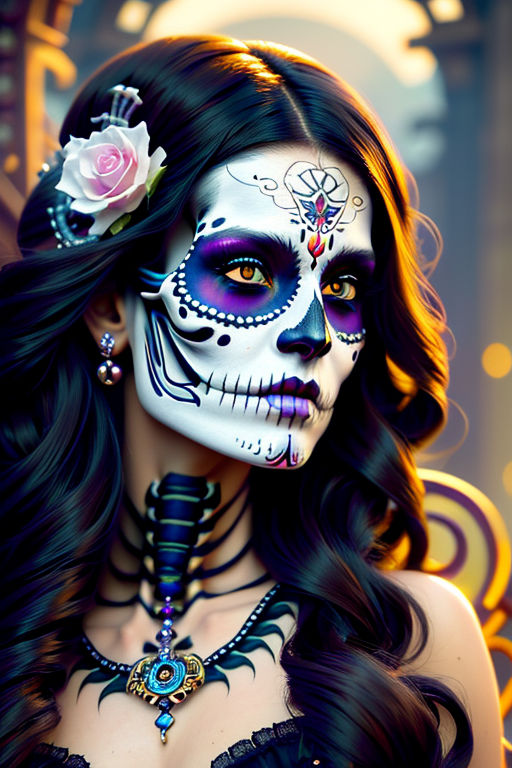 skeleton face paint women