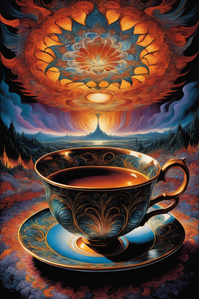 Giant Coffee Cup // magical Photoshop composite by