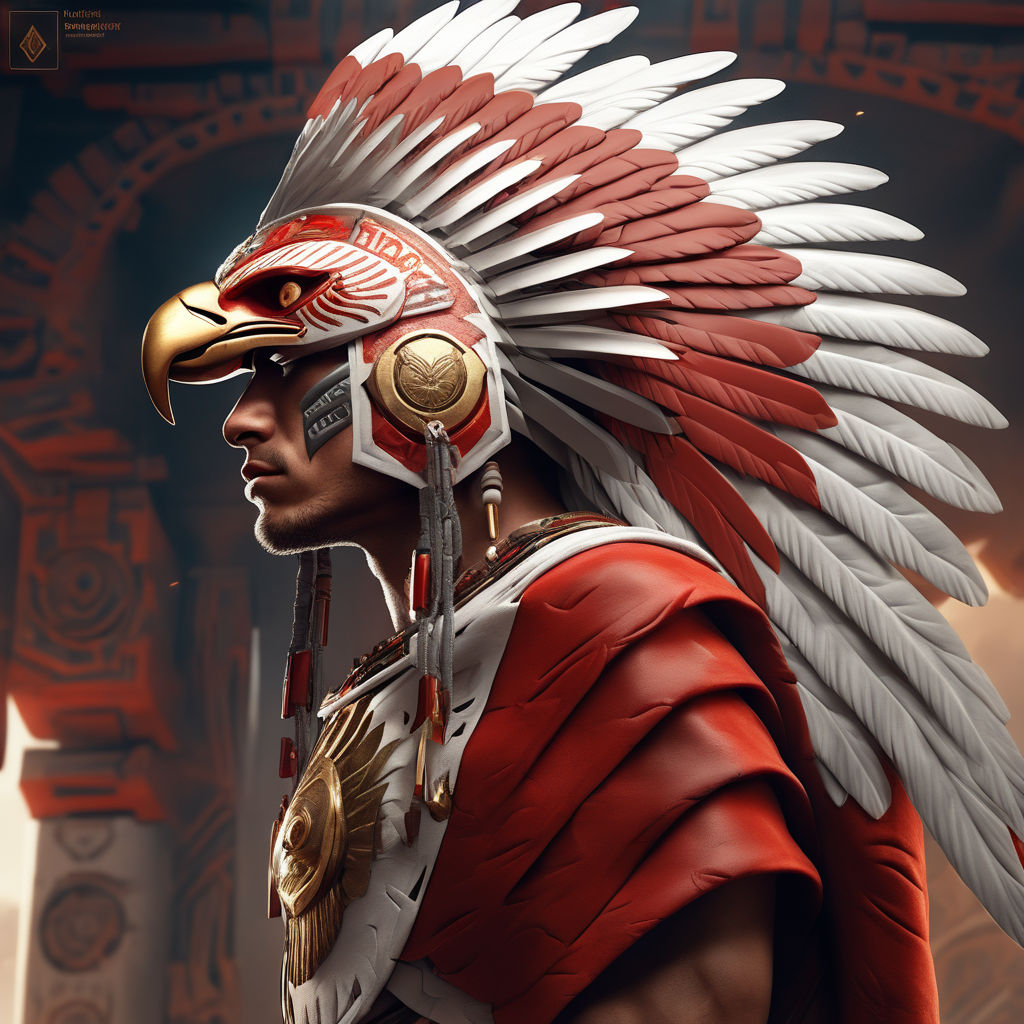 aztec eagle warrior head