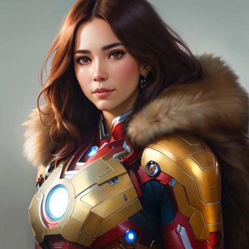 Female Surname 18 Years Old Cute Face Wearing Sexy Iron Man Suit