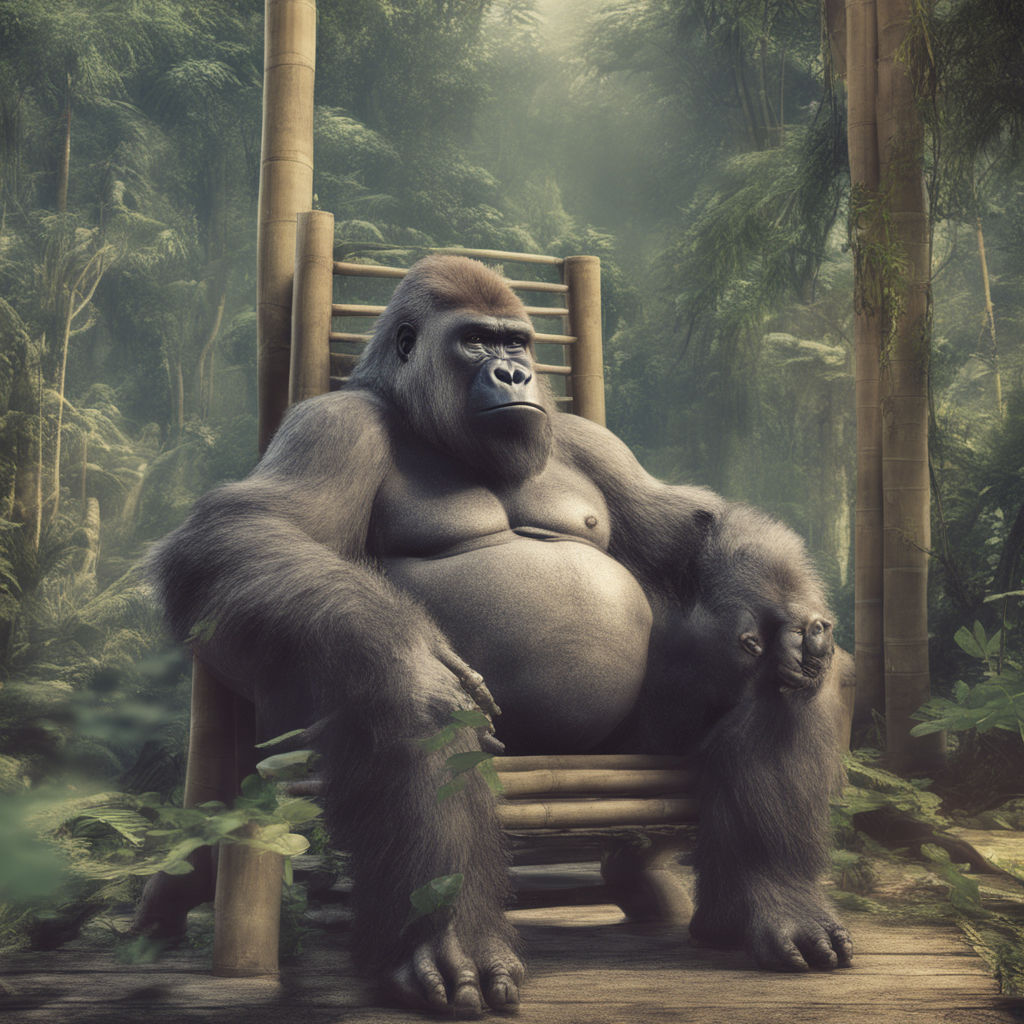 Silverback Gorilla Guardian of the Rainforest Rug by Holbrook Art  Productions