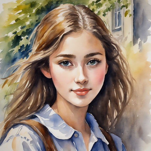 beautiful woman painting watercolor