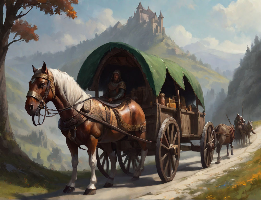 Medieval merchant wagon