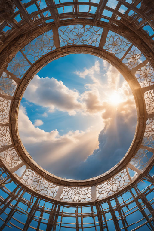 Fluffy white cloud, floating in clear blue sky