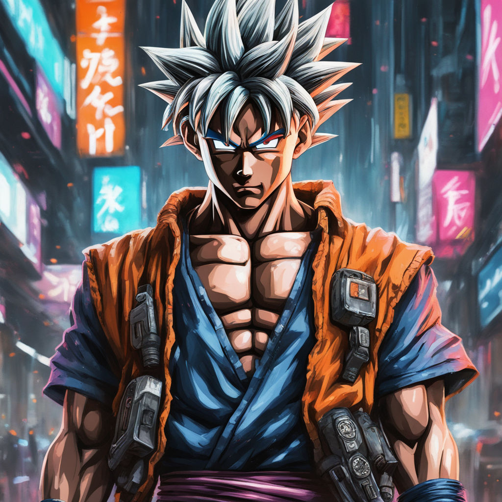 Download wallpapers 4k, Golden Goku, grunge art, 3D art, Dragon