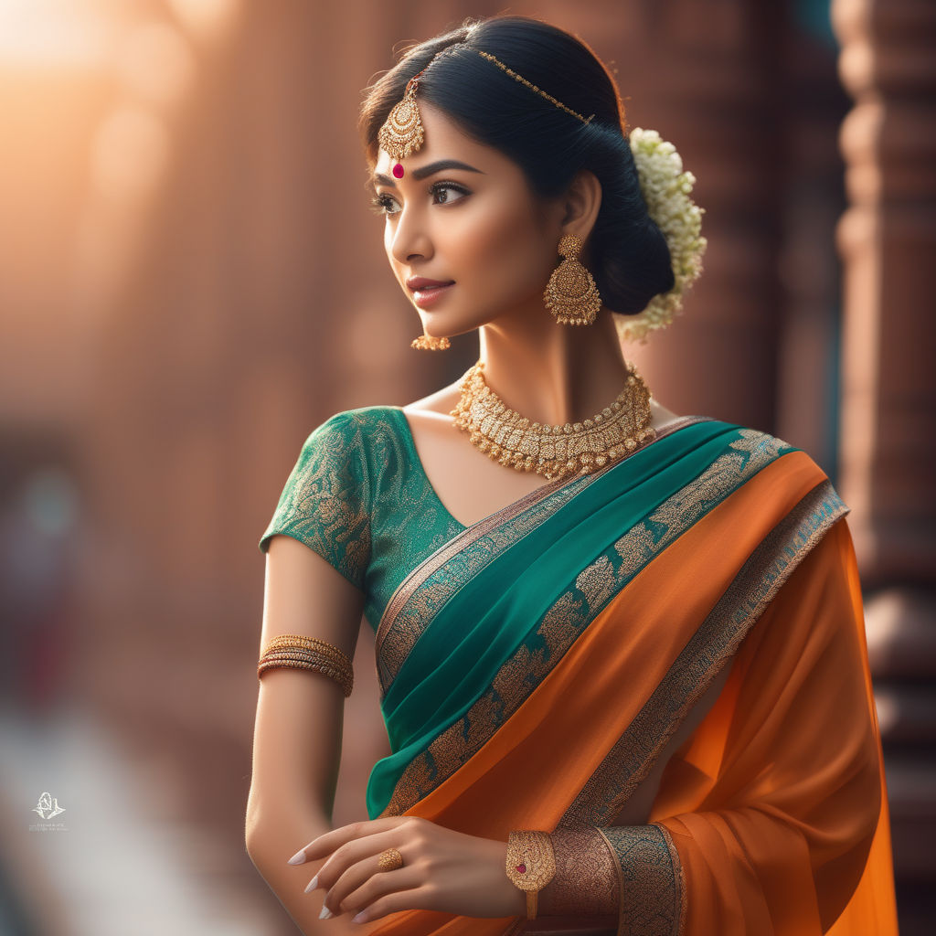 Lexica - wearing saree