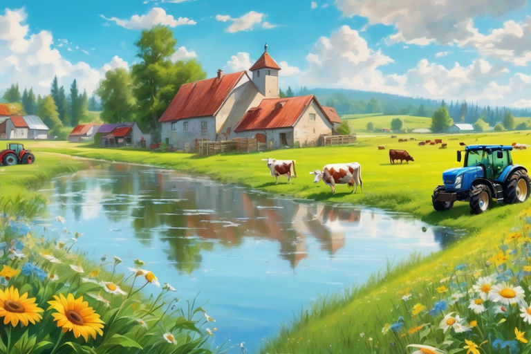 Vocaloid, house, scenic, sleep, farming, eat, countryside, farm, group,  anime, HD wallpaper | Peakpx