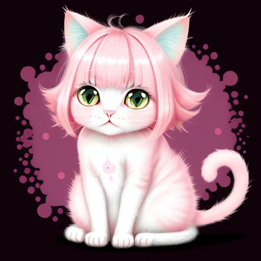 Lewd Neko Cat Girl with Pink Hair Anime Lover Gift 