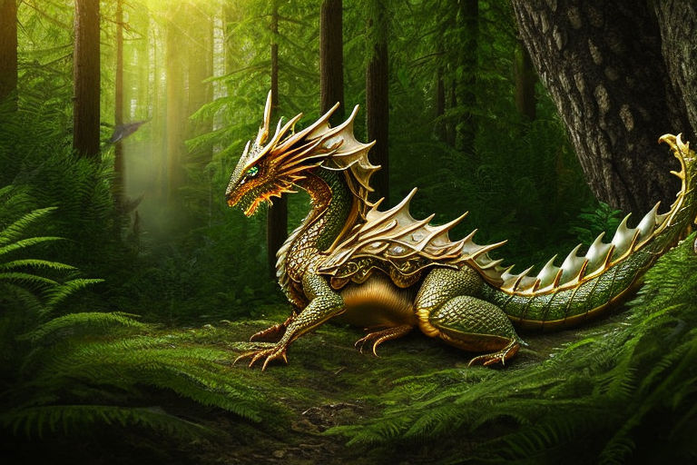 fantasy forest dragon wallpaper