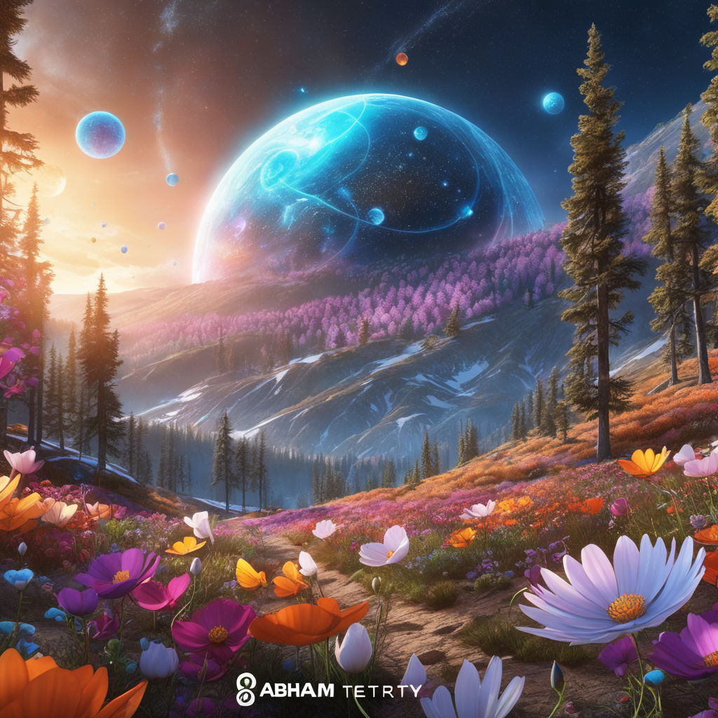 Galactic Dream Flower Garden