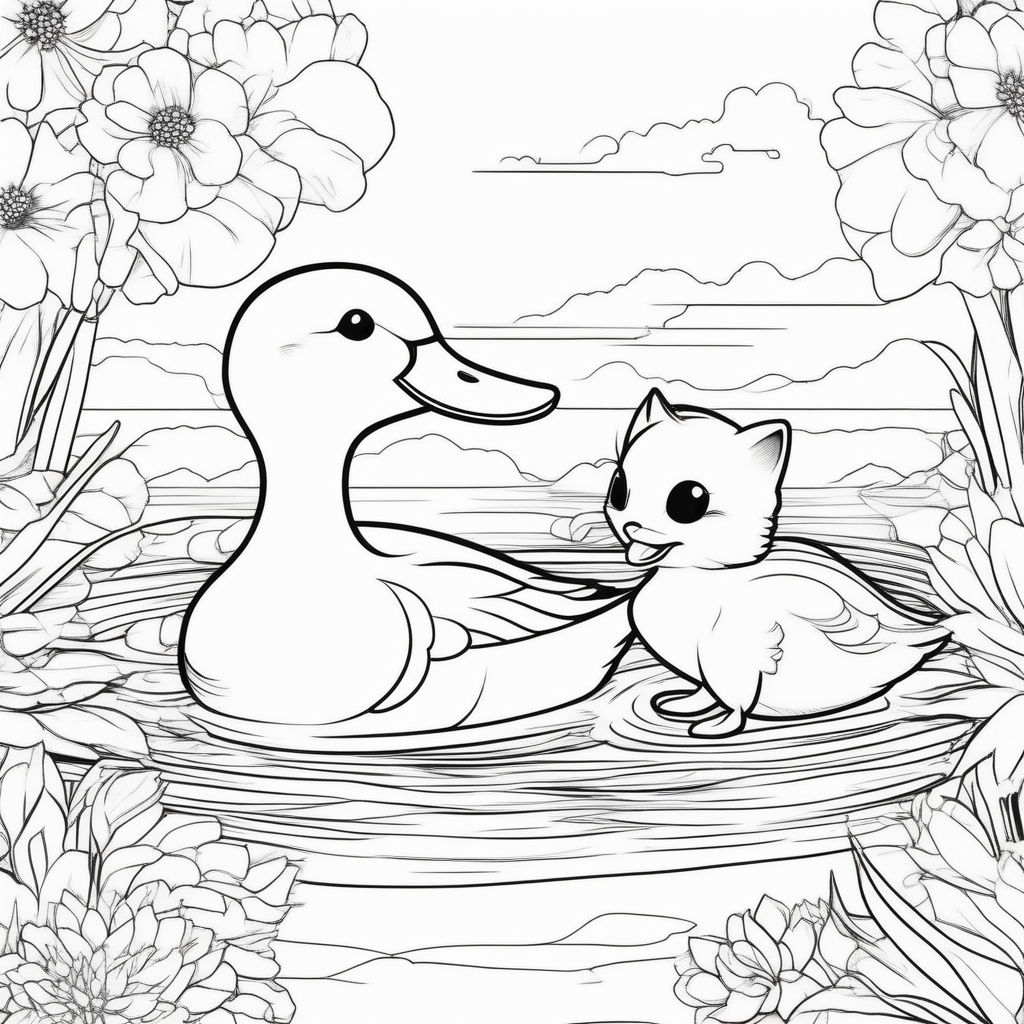 baby duck coloring pages