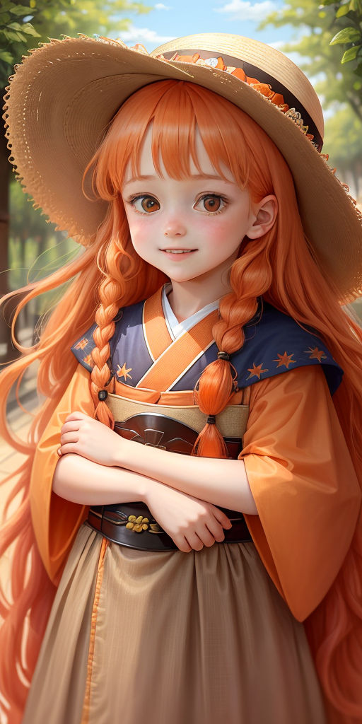 HD wallpaper orangehaired female anime fox girl orange eyes redhead  animal ears  Wallpaper Flare