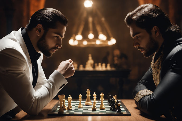 Messi and ronaldo playing chess - Playground