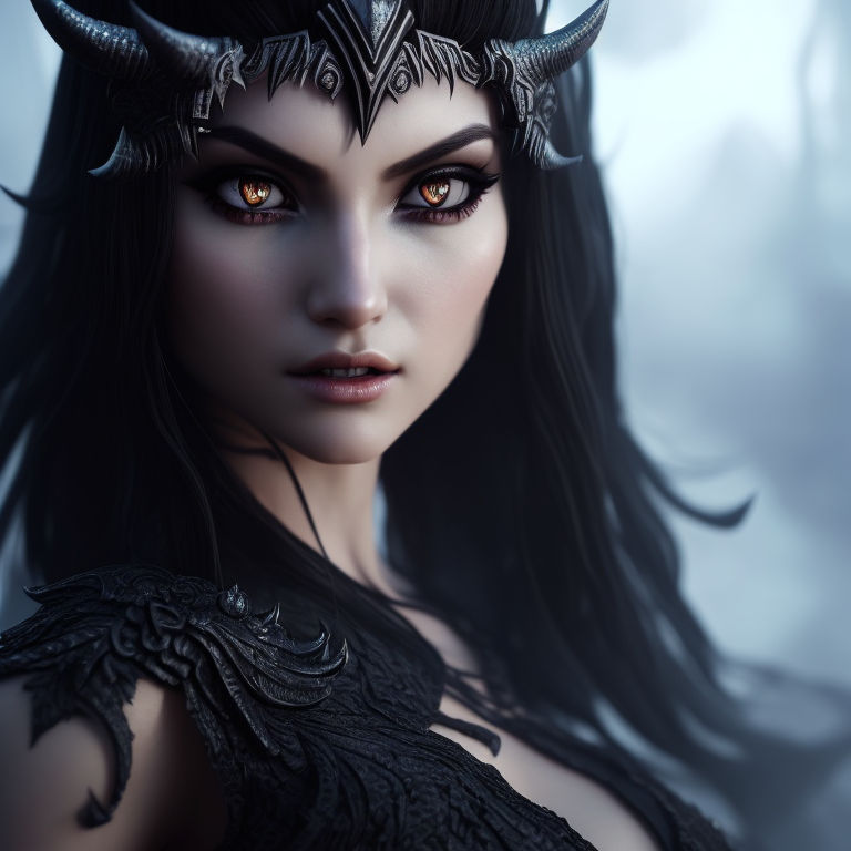 AI Generated Image - Dark Princess Close Up