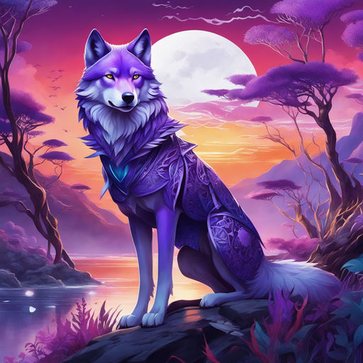 Purple Wolf by Esotericfae on DeviantArt