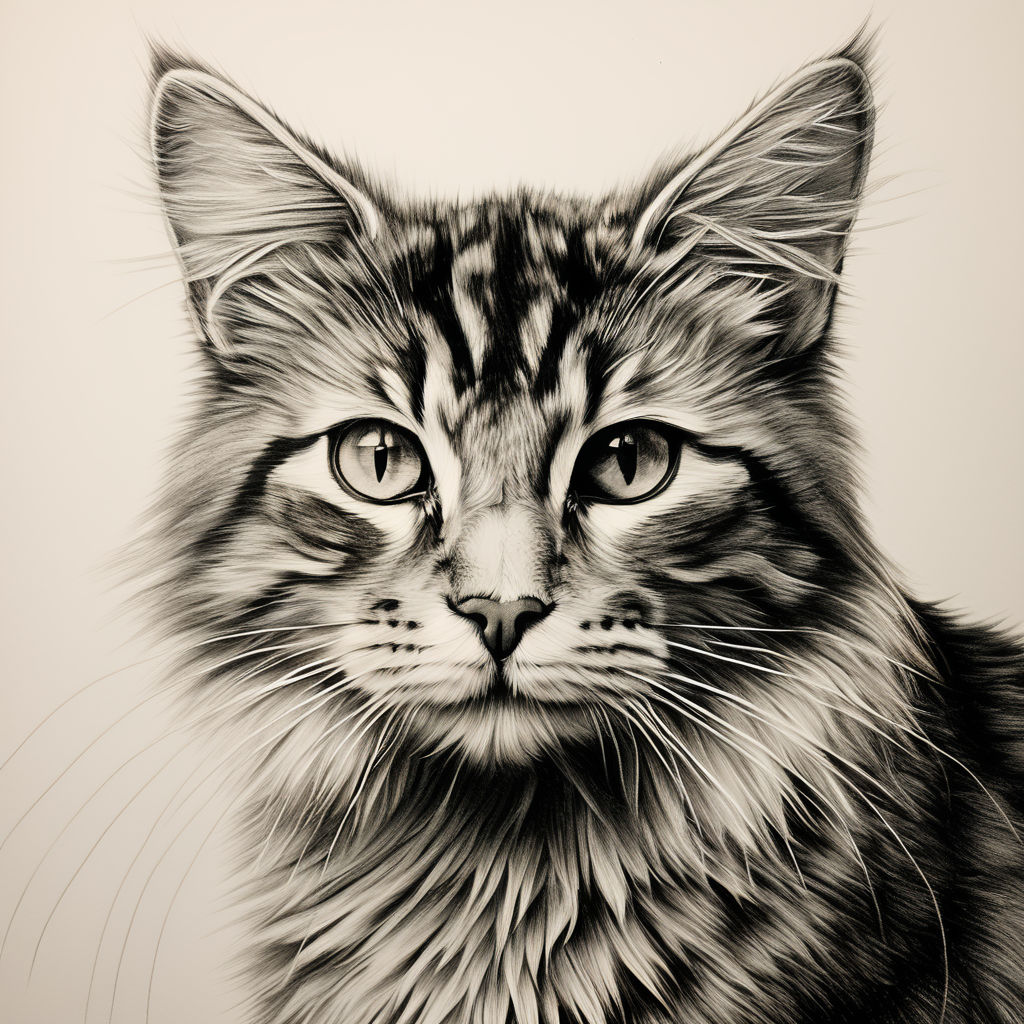 Cat Drawings by Angela of Pencil Sketch Portraits