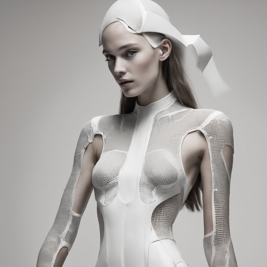 wearing intricate futuristic body suit - Playground