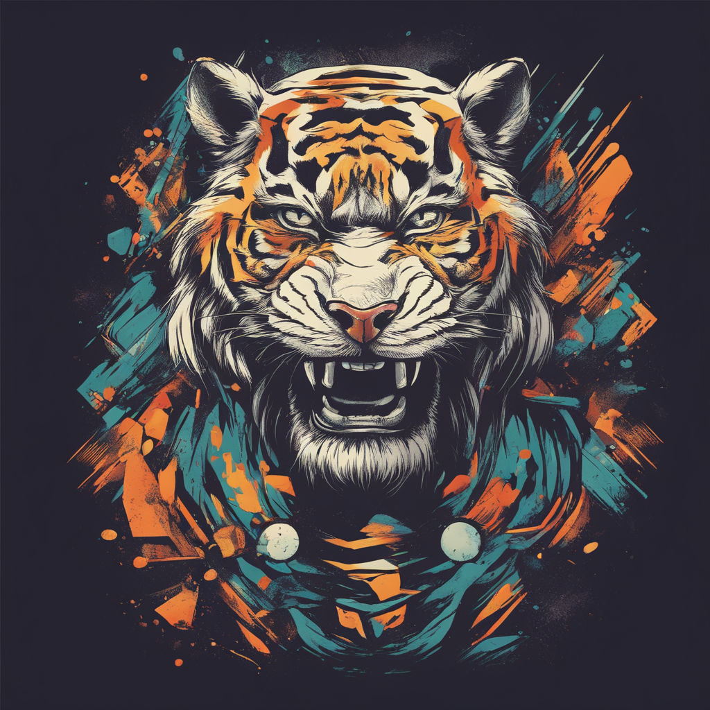 Watercolor Tiger T-shirt- 1 Graphic by raqibul_graphics · Creative