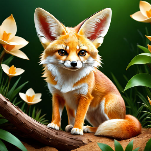 Cute Animated Red Fox - Diamond Paintings 