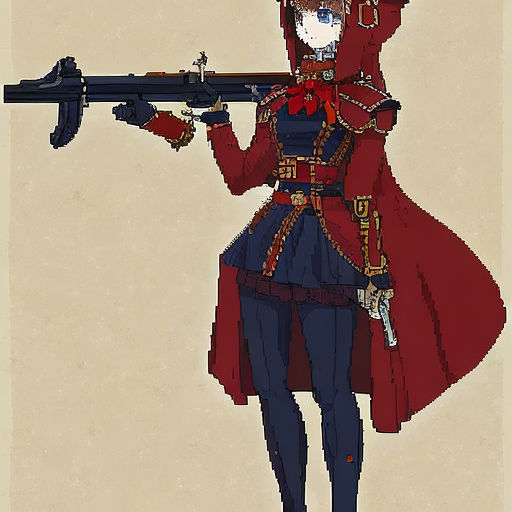 Anime depiction of a french napoleonic soldier on Craiyon