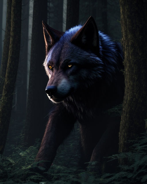 silver wolf with blue eyes howling